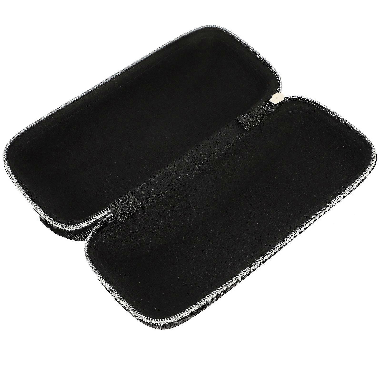 1pc Zipper Eyeglasses Case Honeycomb Pattern Glasses Case Sunglasses EVA Box Protector with Zipper (Black)