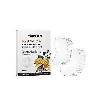 Vitamin C Brightening Eye Mask, 6 Pairs Hydrating Anti-Fine Line Dullness Reduction for Radiant Youthful Eyes