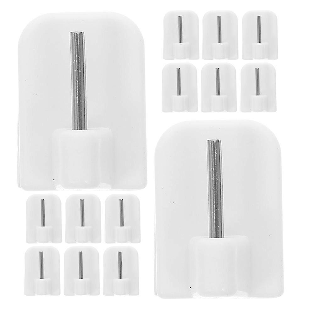 Plastic Shower Curtain Hooks in White for Bathroom 30Pcs