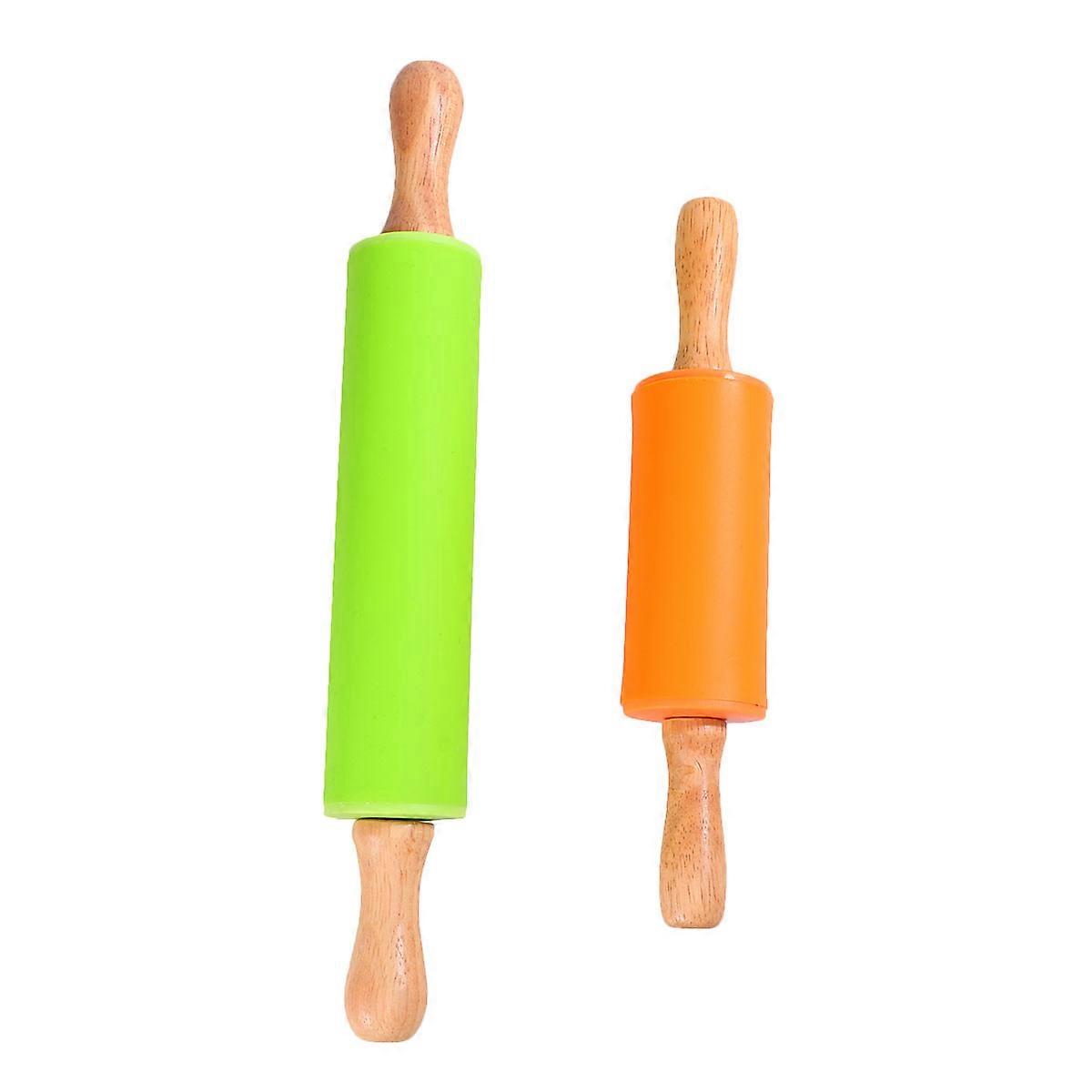 Rolling Pin Silicone Dough Roller for Baking Use 4Pcs Kitchen Set