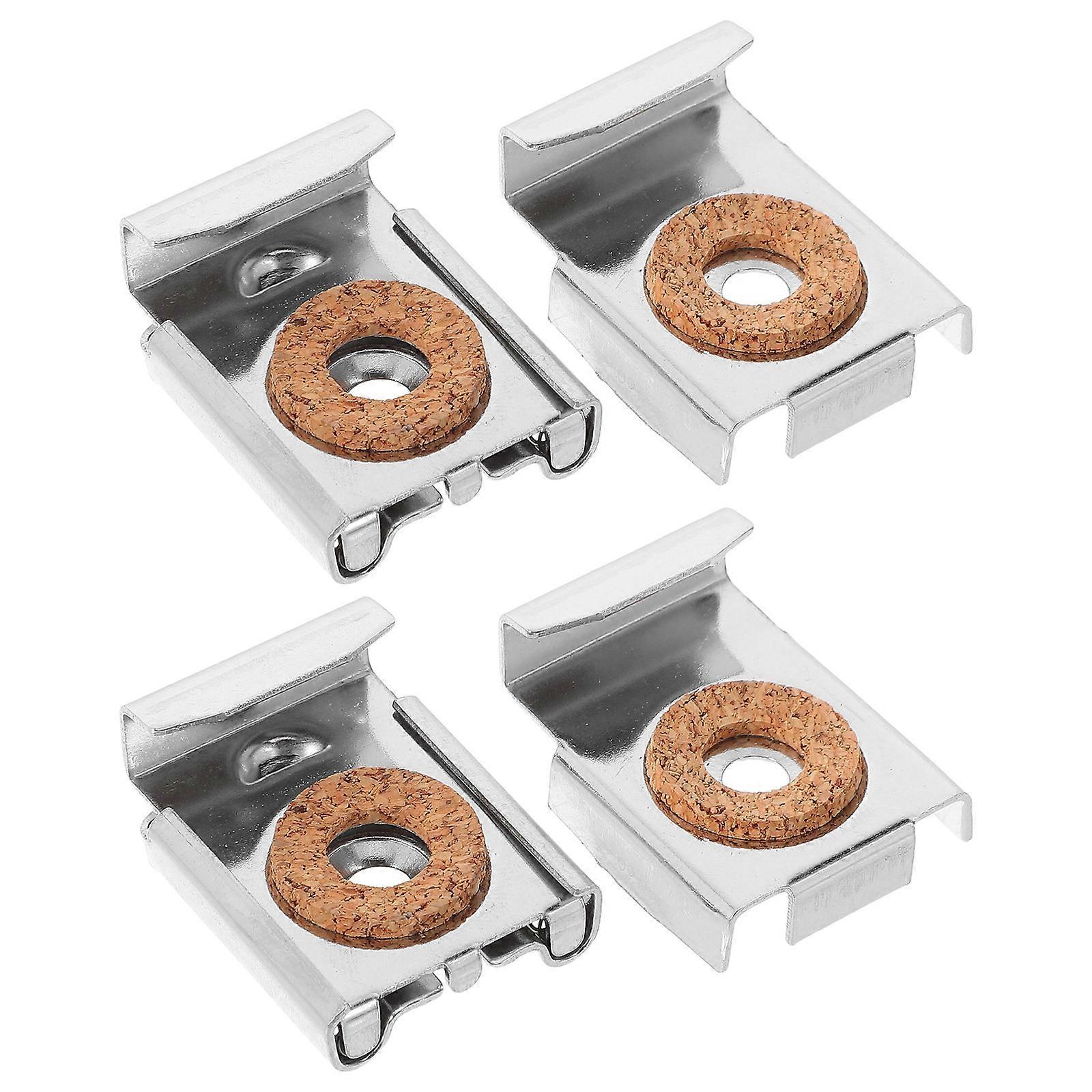 Mirror Clips Stainless Steel Mirror Mounting Brackets for Office Use 1Set