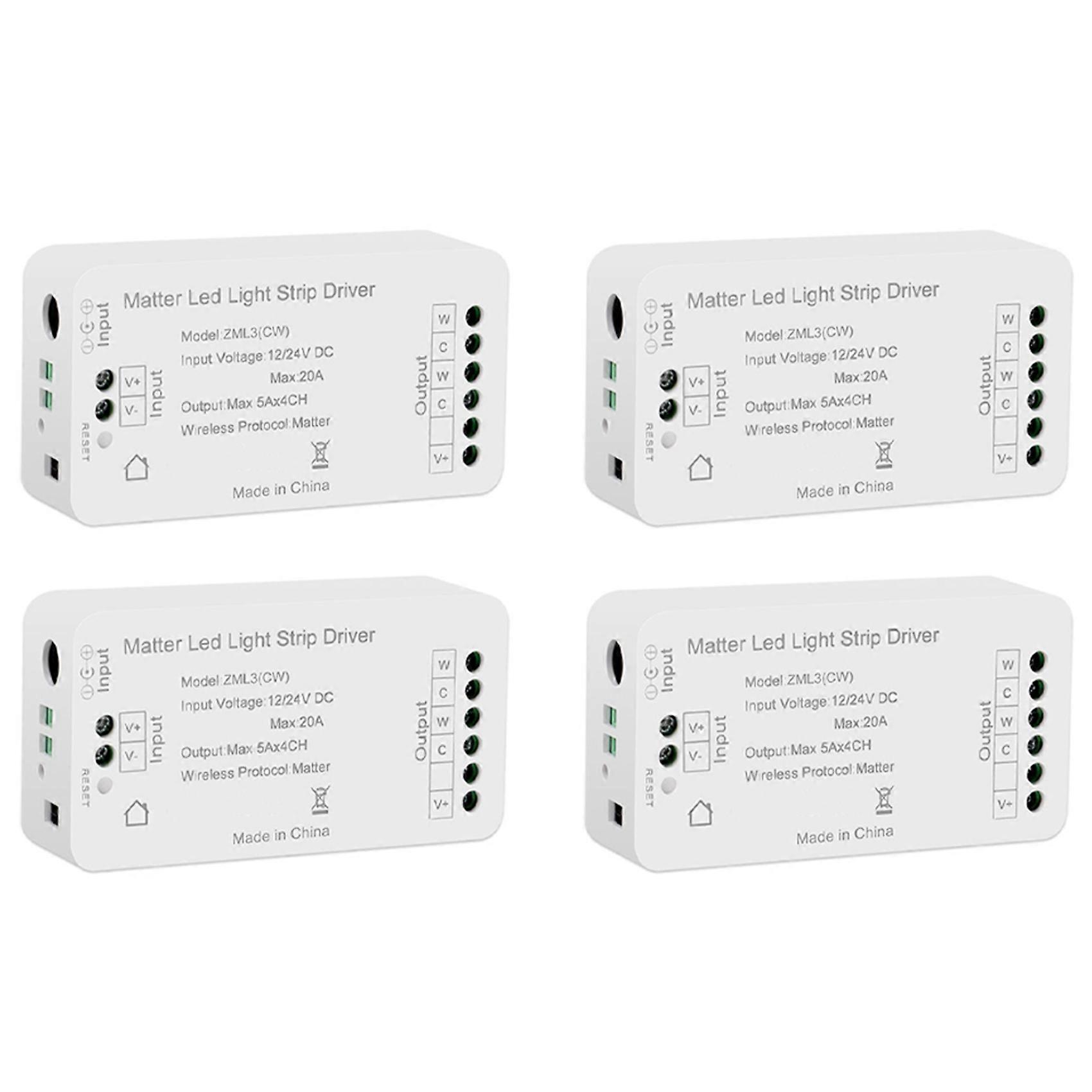 4X Matter Wifi LED Strip Light Controller CW Controller LED Strip Bixb/Siri/for Google Home/for Alexa Control Support