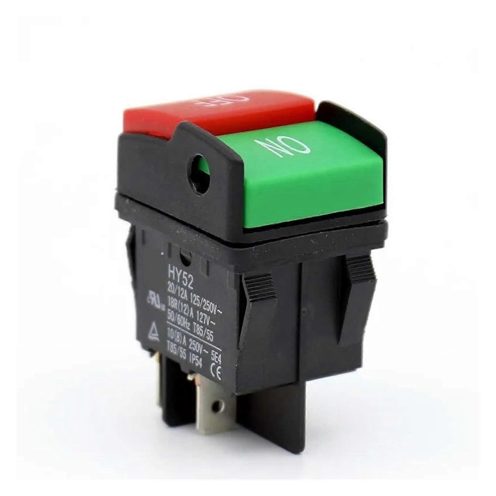 HY52 125/250V Industrial Push Button Switches Power On Off for Mechanical Appliances and Electrical Machines