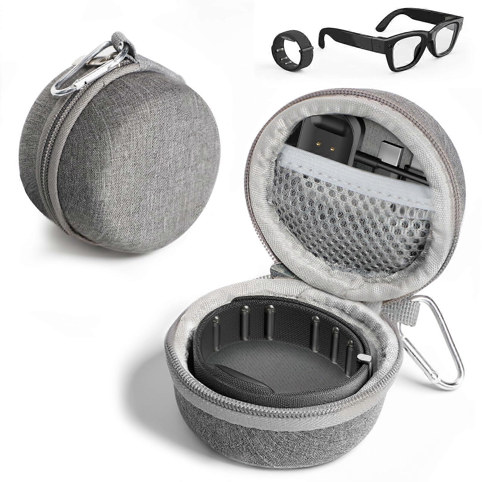 Waterproof Shockproof Protective Case for Meta RayBan Display Wristband with Hard Shell Storage