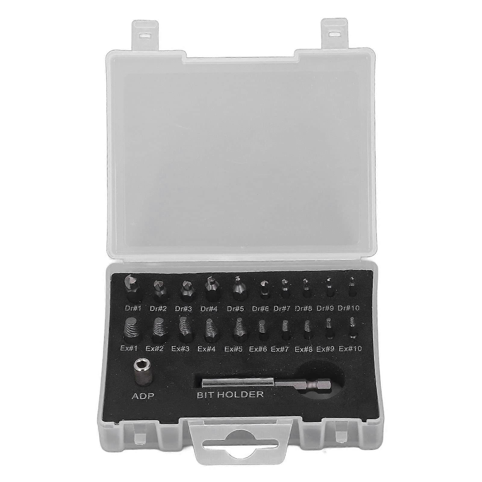 Screw Extractor Kit for Damaged Screws and Bolts,  Speed Steel Bits with Storage Case