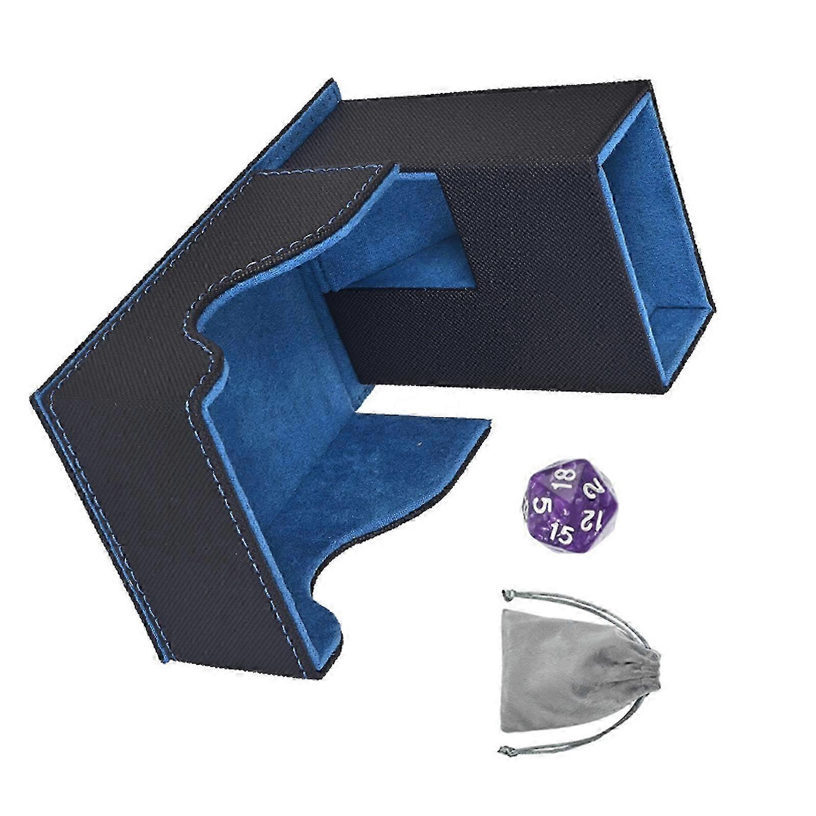 Premium Collapsible Dice Tower with Flannel Pouch for Tabletop Games