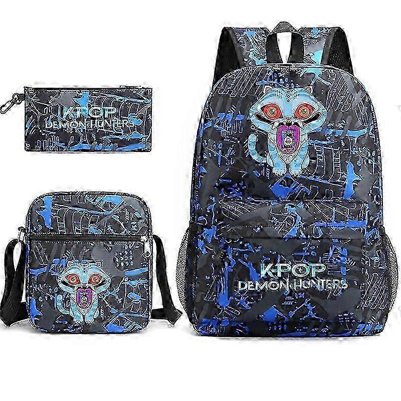 K-pop Witch Hunt: Printed Student Backpack, Backpack, Single Shoulder Pencil Bag, 3-piece Set