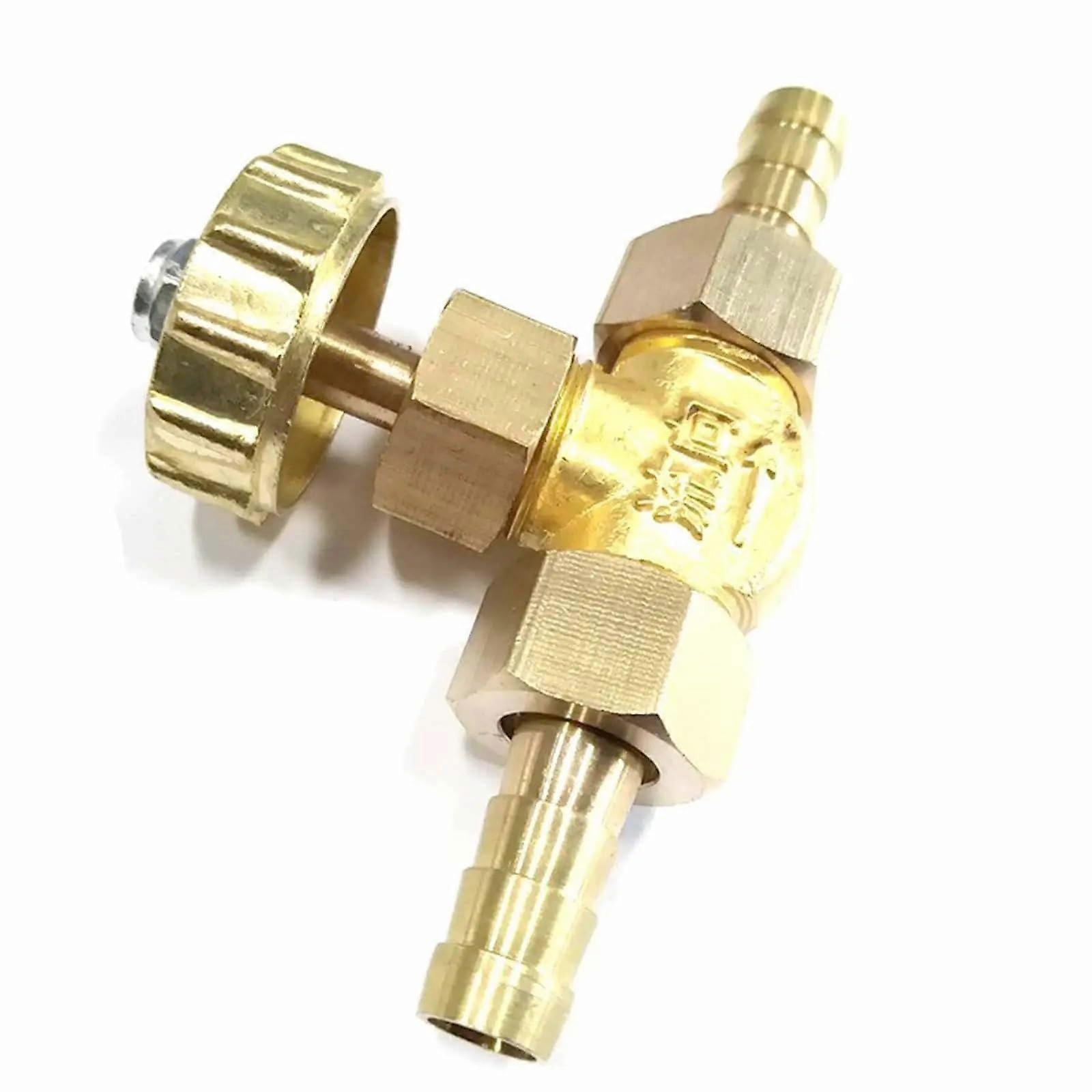 8mm Hose Barb Brass Needle Valve for Precise Gas Flow Control, Durable Straight Brass Build Ref: 3860