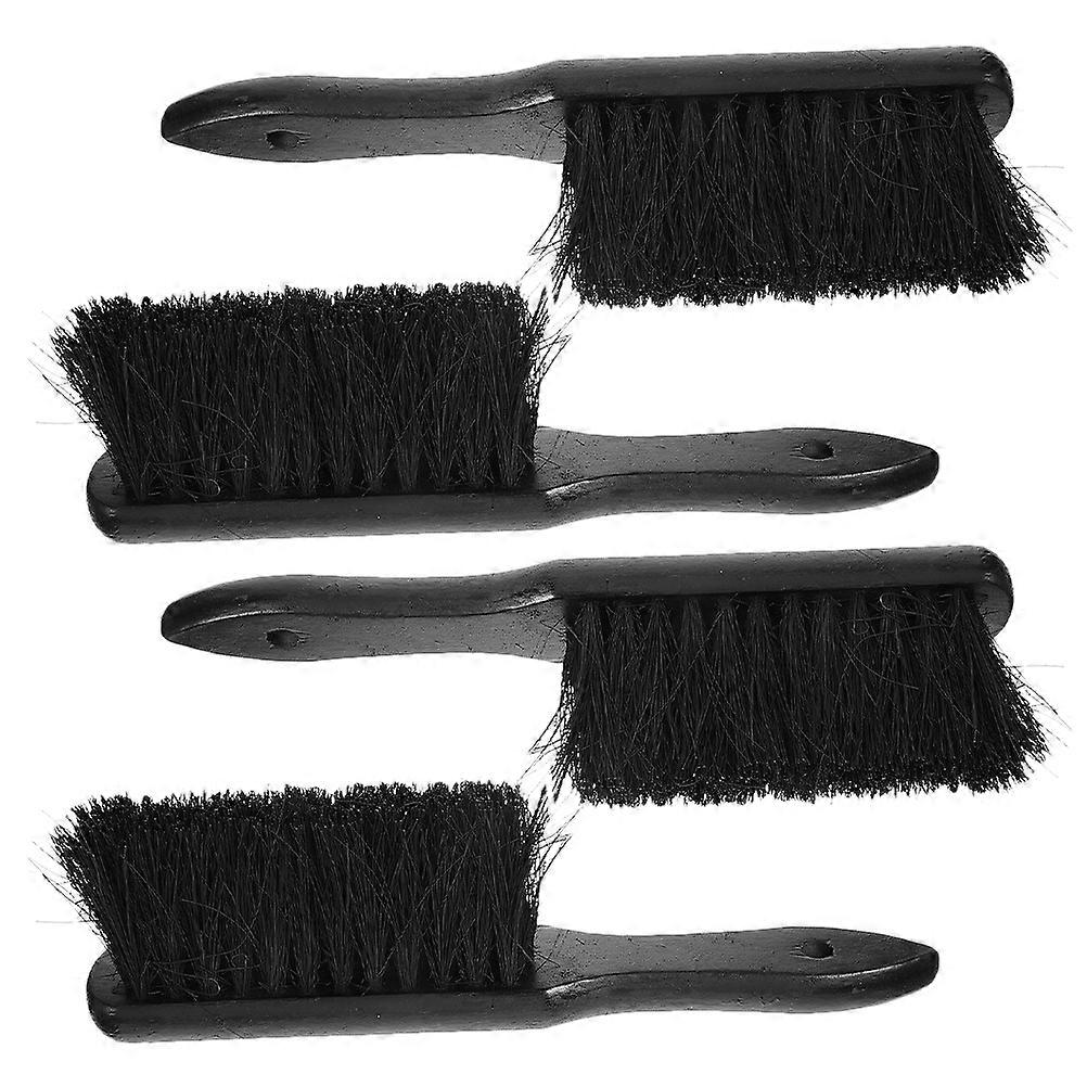 Fireplace Brush Cleaning Tools for Kitchen Use 4Pcs Black Handheld Set