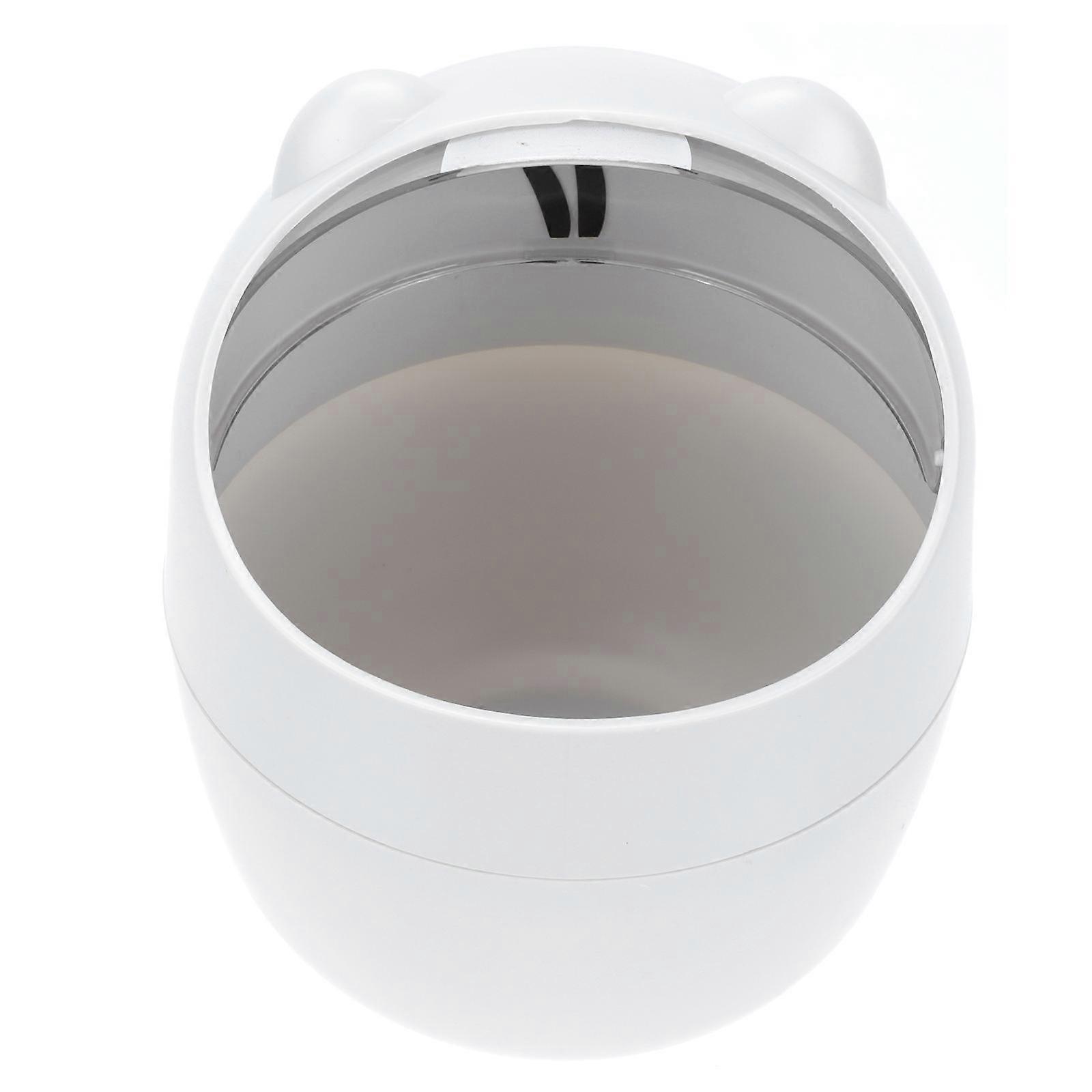 Garbage Can With Lid Mini Desktop Waste Bin Cat Shape Plastic Office Tabletop 1Pcs