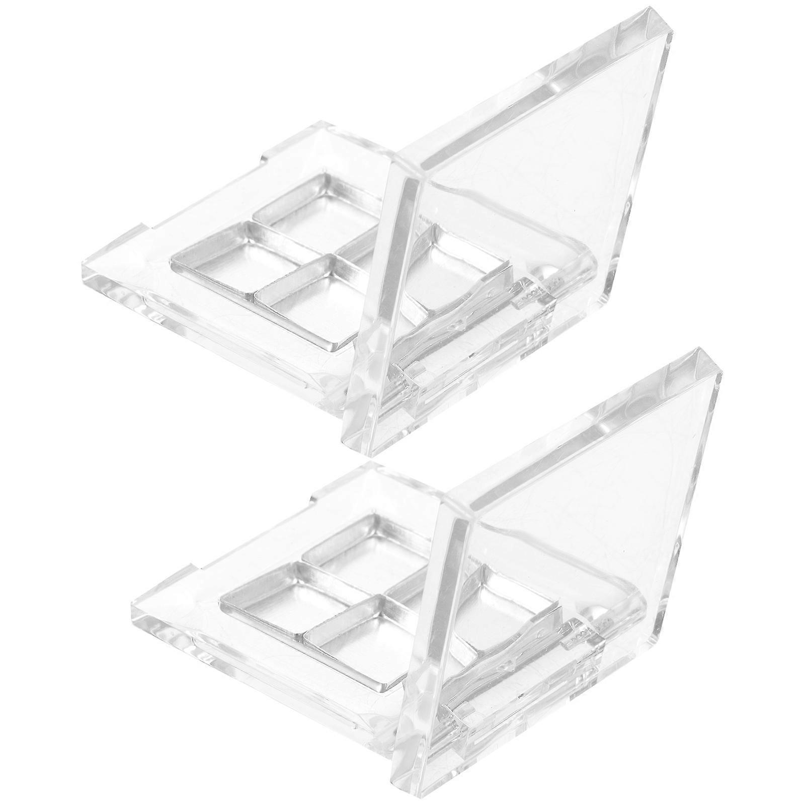 Empty Eyeshadow Palette Box Makeup Container 4X4cm Square Refillable Design For Daily Use 2 Sets