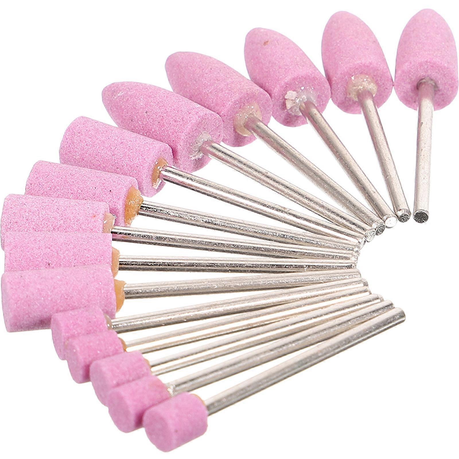 Sanding Drill Bit Grinding Stone Set for Grinding 15Pcs Rotary Tool Accessories