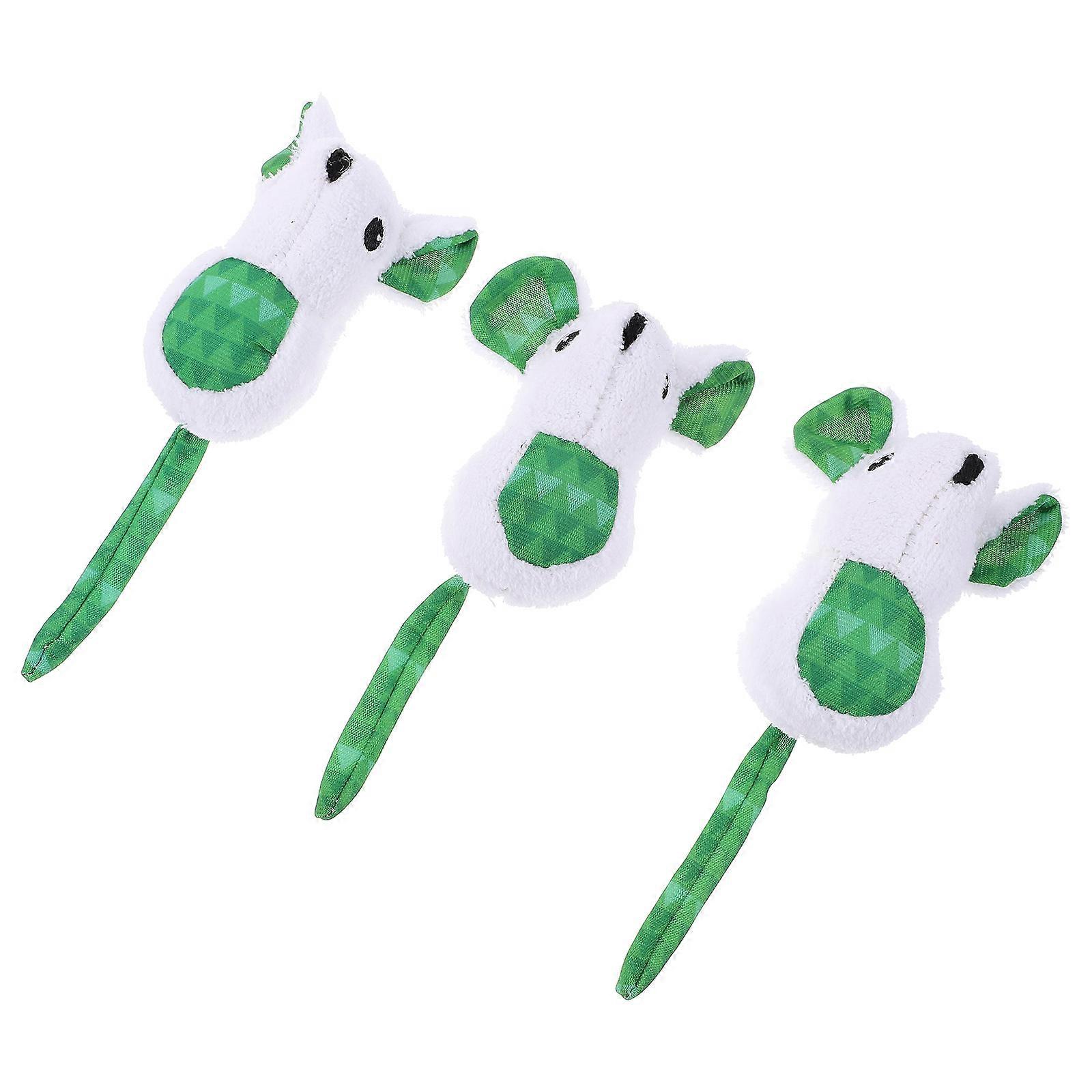 Cat Biting Toys Plush Mouse Kitten Toys for Interactive 3Pcs