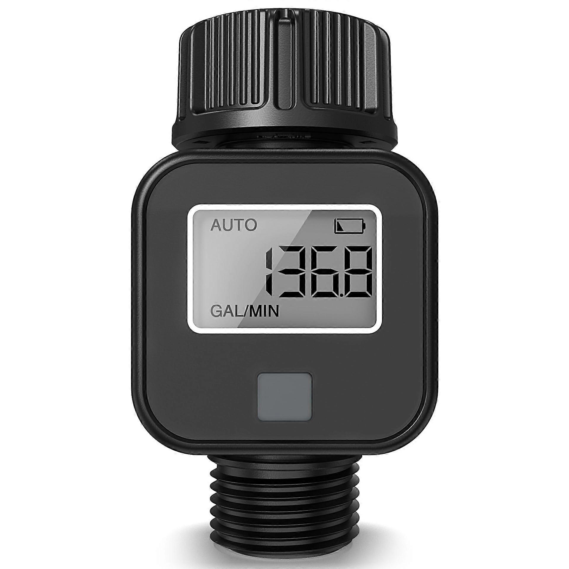 Water Timer with 4 Modes and 180° Rotating Digital Flow Meter for Precise Garden Irrigation