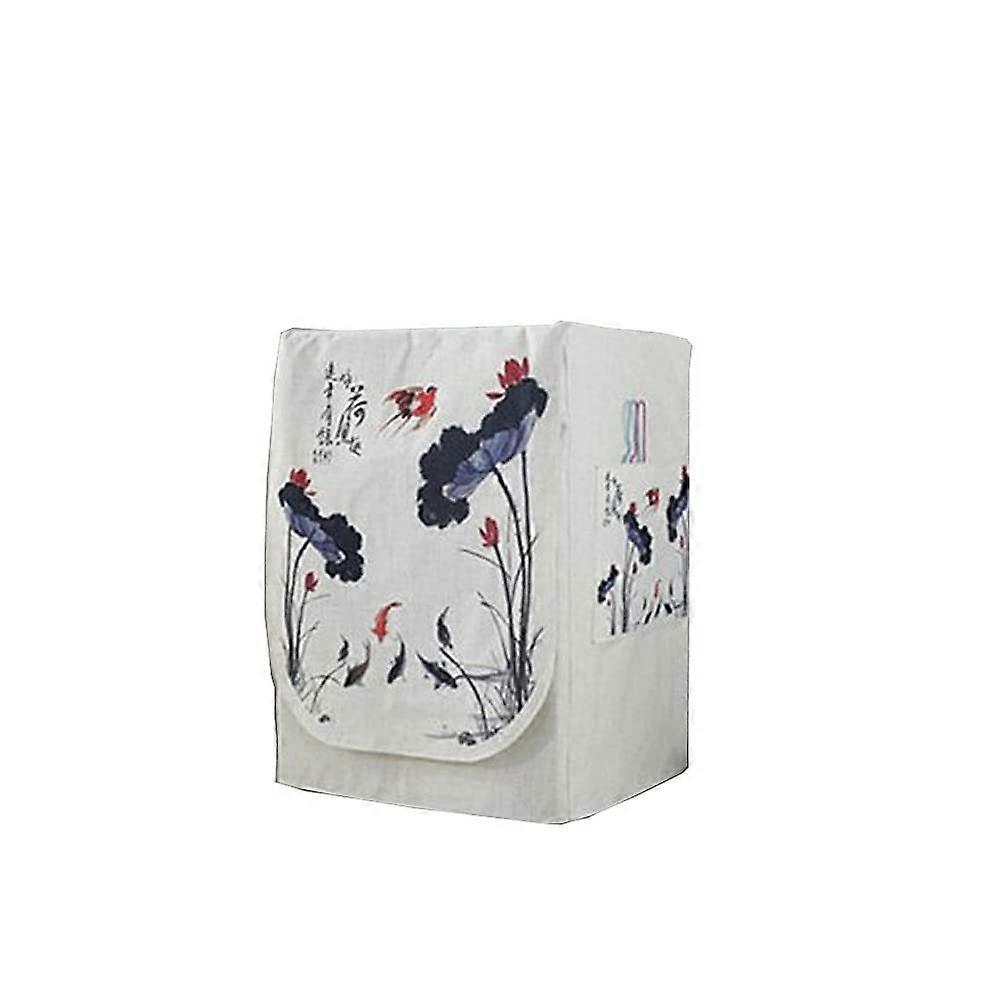 Waterproof Dustproof Front Load Washing Machine Cover with Velcro, Fits Most Washers Pattern 3 S