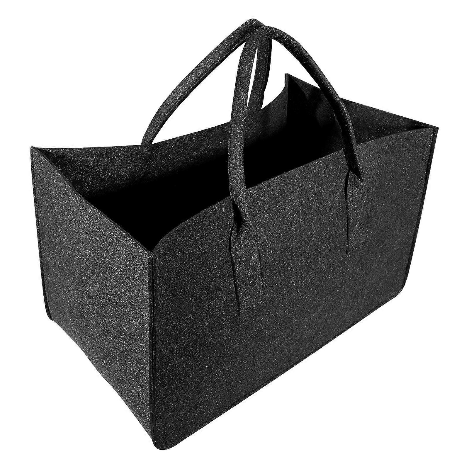 Easy Carrying Storage Pouch Firewood Storage Bag Picnics Rectangular Felt 1Pack