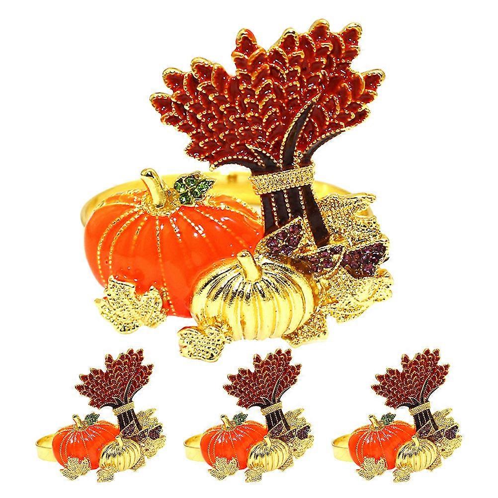 Fall Table Decorative Napkin Rings 16Pcs Unique Holders Assorted Color Design For Restaurant Settings