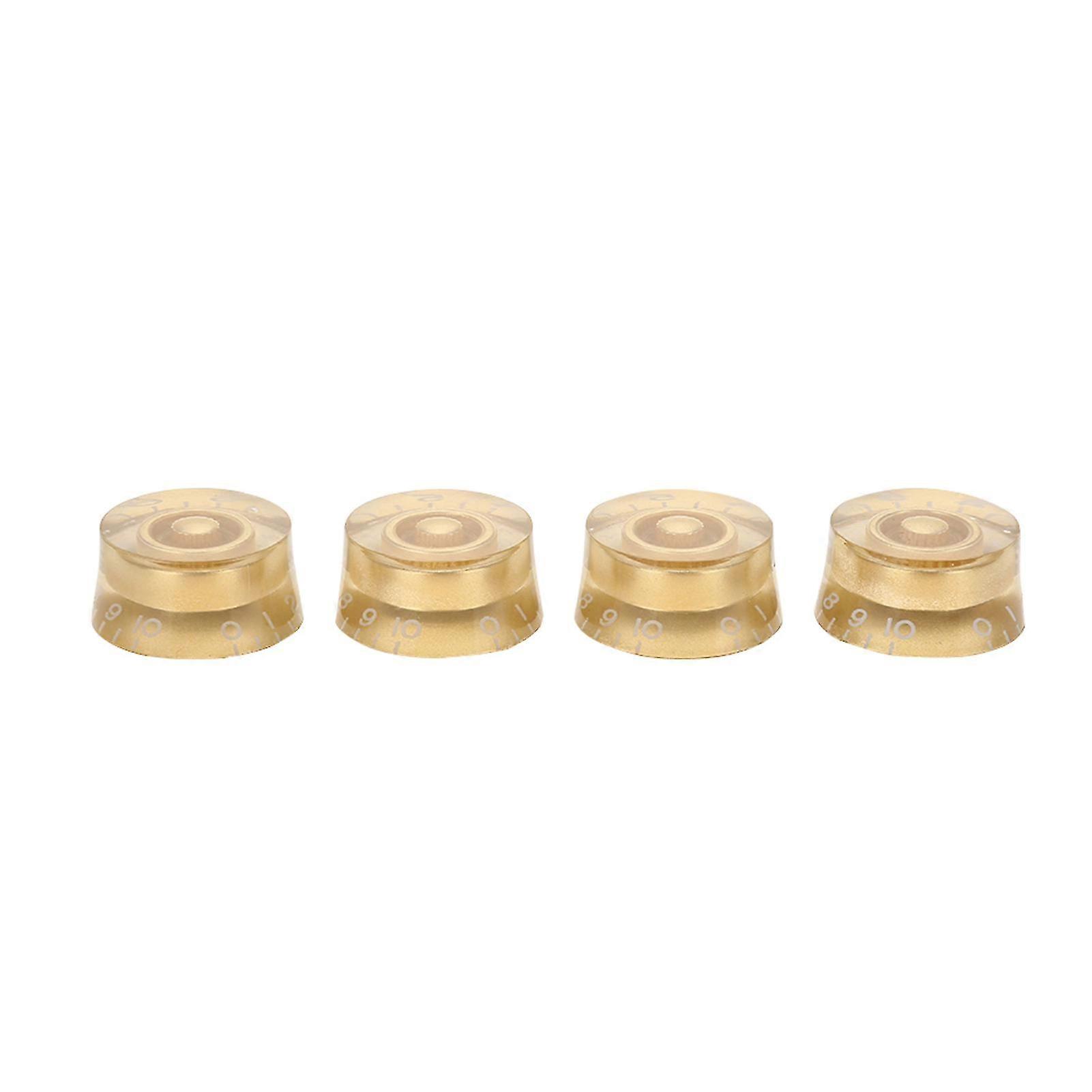 4pcs Guitar Tone Speed Volume Control Knobs Replacement for Les Paul (Gold) 25-26s