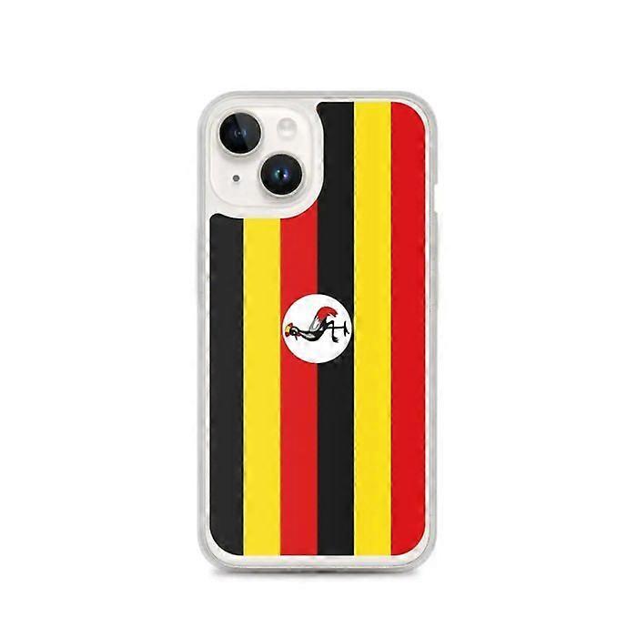 Phone Case – Uganda Flag – Compatible with iPhone 14 – Soft Case – Durable and Shockproof - Silicone - Pixelforma