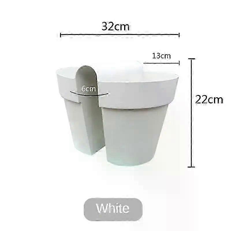 Balcony Railing Planter with SpaceSaving Saddle Design, UV Resistant Hanging Flower Pot for Window Sill