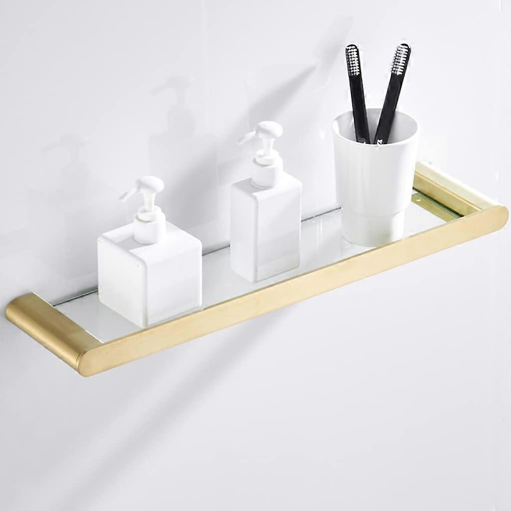 Gold Bathroom Hardware Set with Brushed Gold Towel Rack, SpaceSaving Wall Mounted Design 48cm
