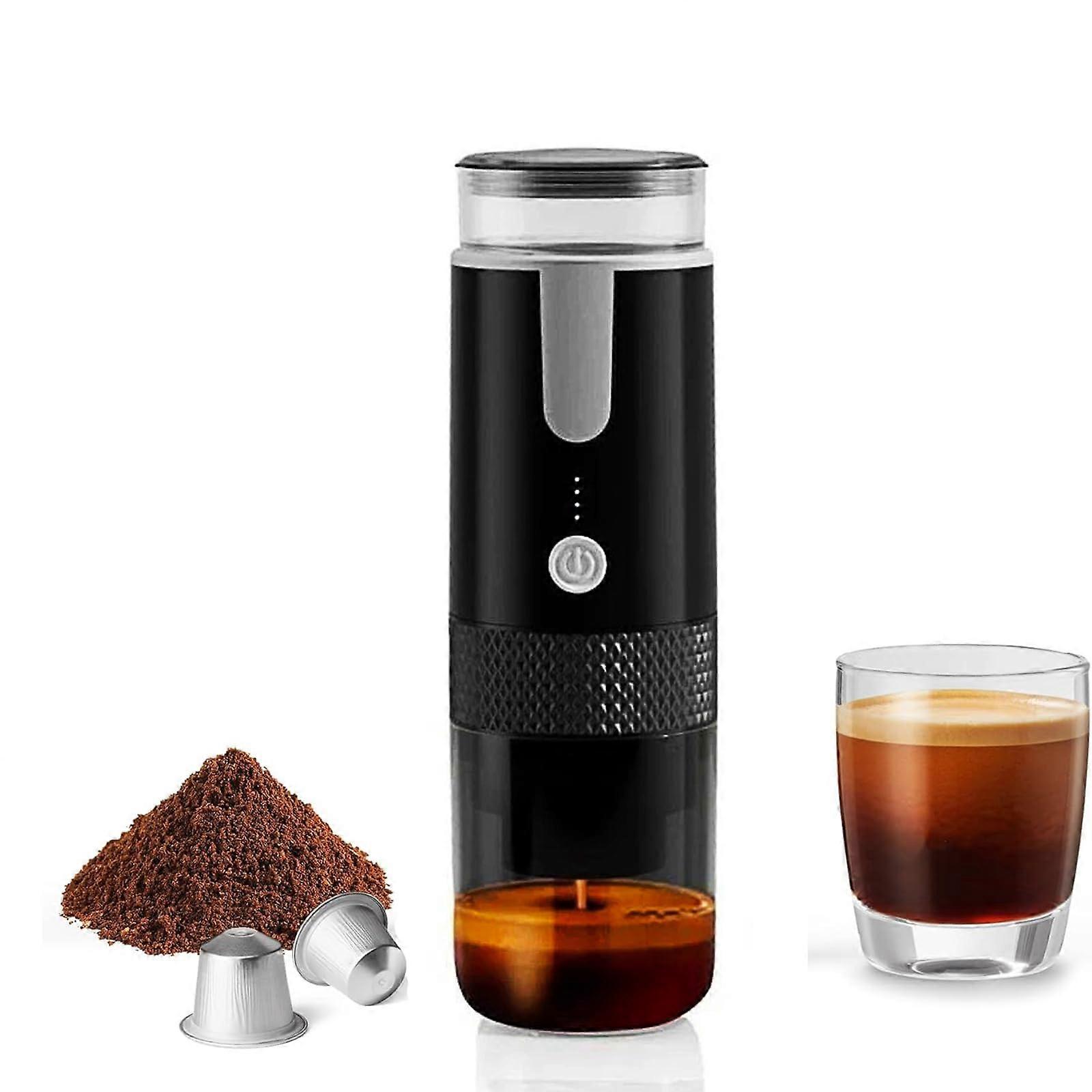 Portable Espresso Machine with Fast Heating, Rechargeable Battery, Capsule Compatible for Travel