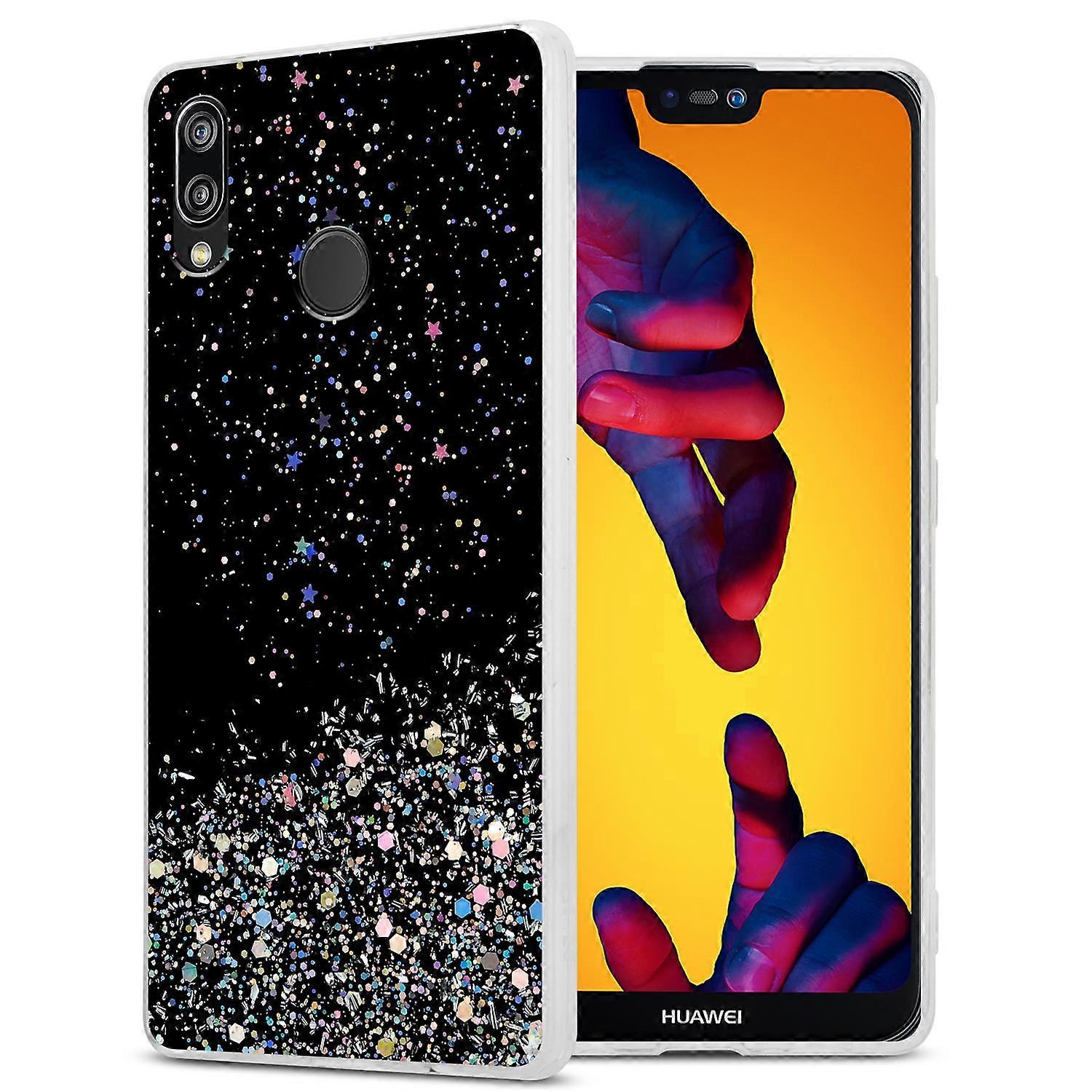 Huawei P20 LITE 2018 / NOVA 3E Protective Case TPU - Transparent with Glitter