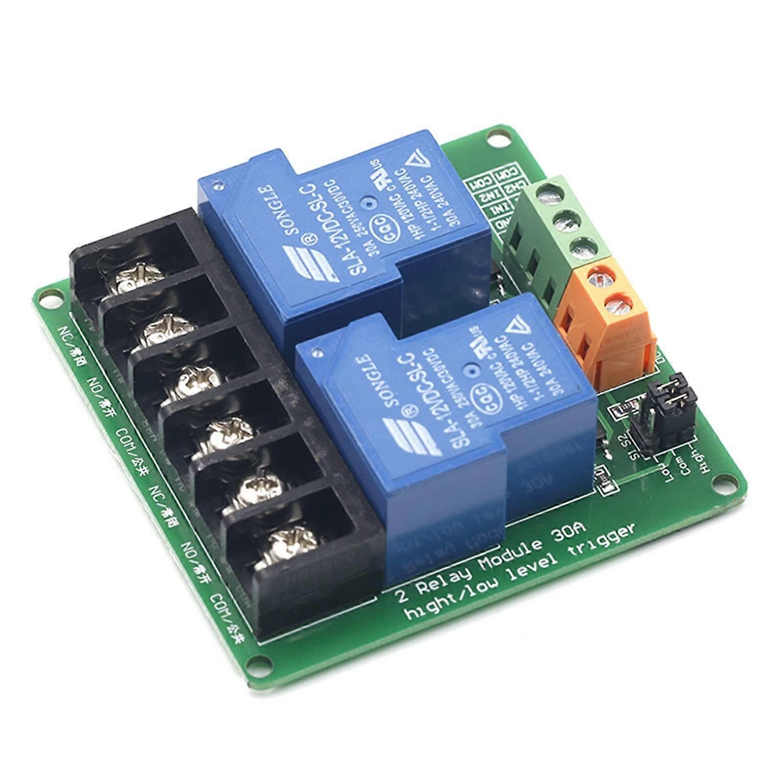 5V 2Way Relay Module 30A  Low Level Trigger for Smart Home Automation Control