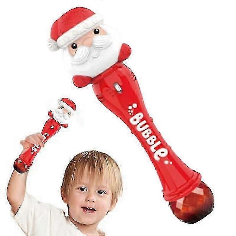 Santa Bubble Wand Handheld Machine Colorful Lighting Automatic Maker Christmas Electric