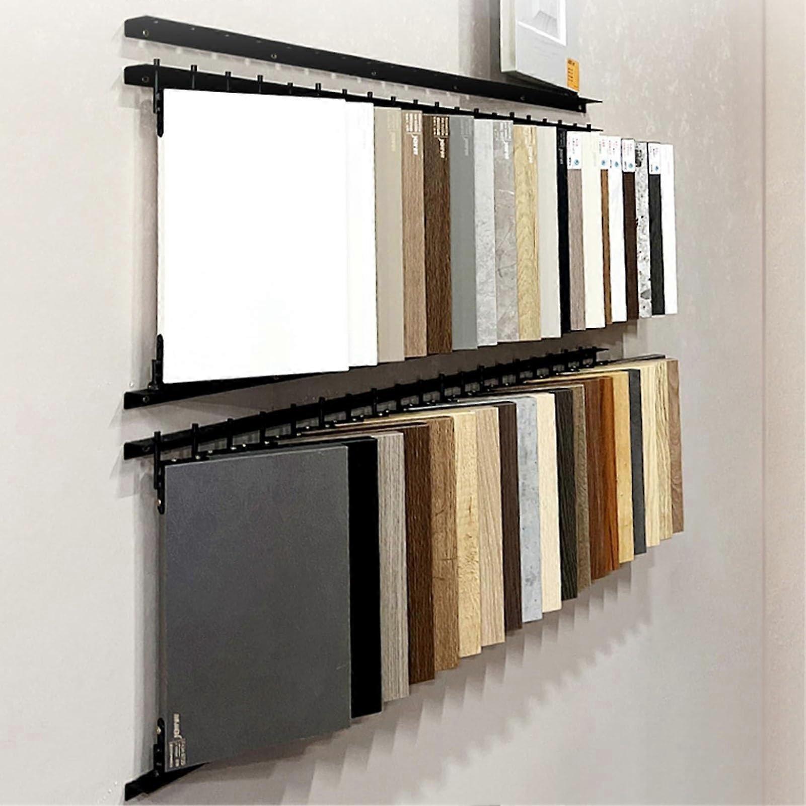 Tile Display Stand with SpaceSaving V Shape, Wall Mounted and Floor Use, Durable Metal Frame