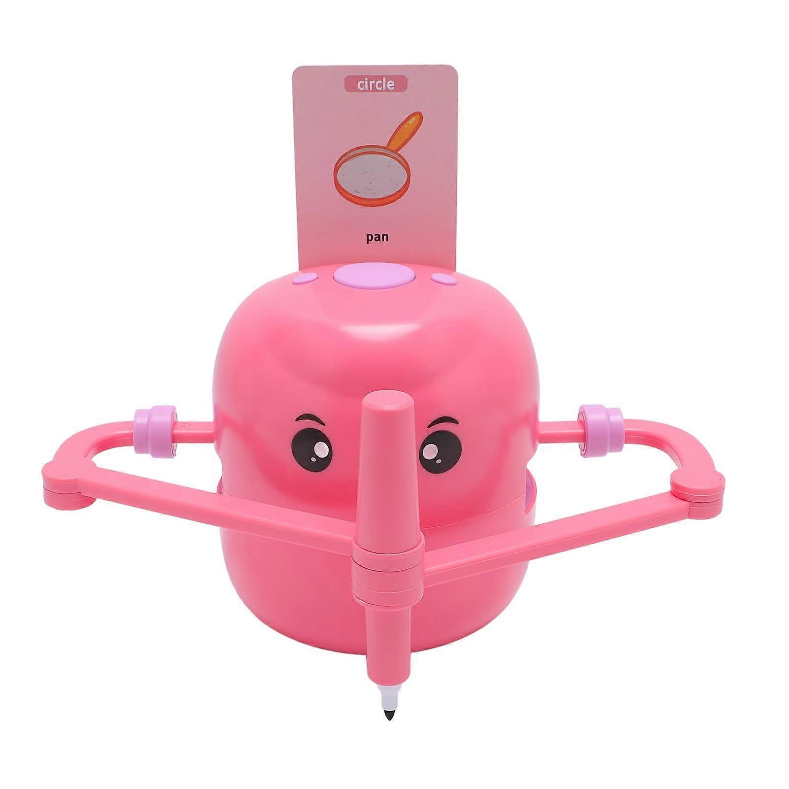 Smart Drawing Robot for Kids Interactive Art Learning Toy with 100 Creative Cards Rose Red