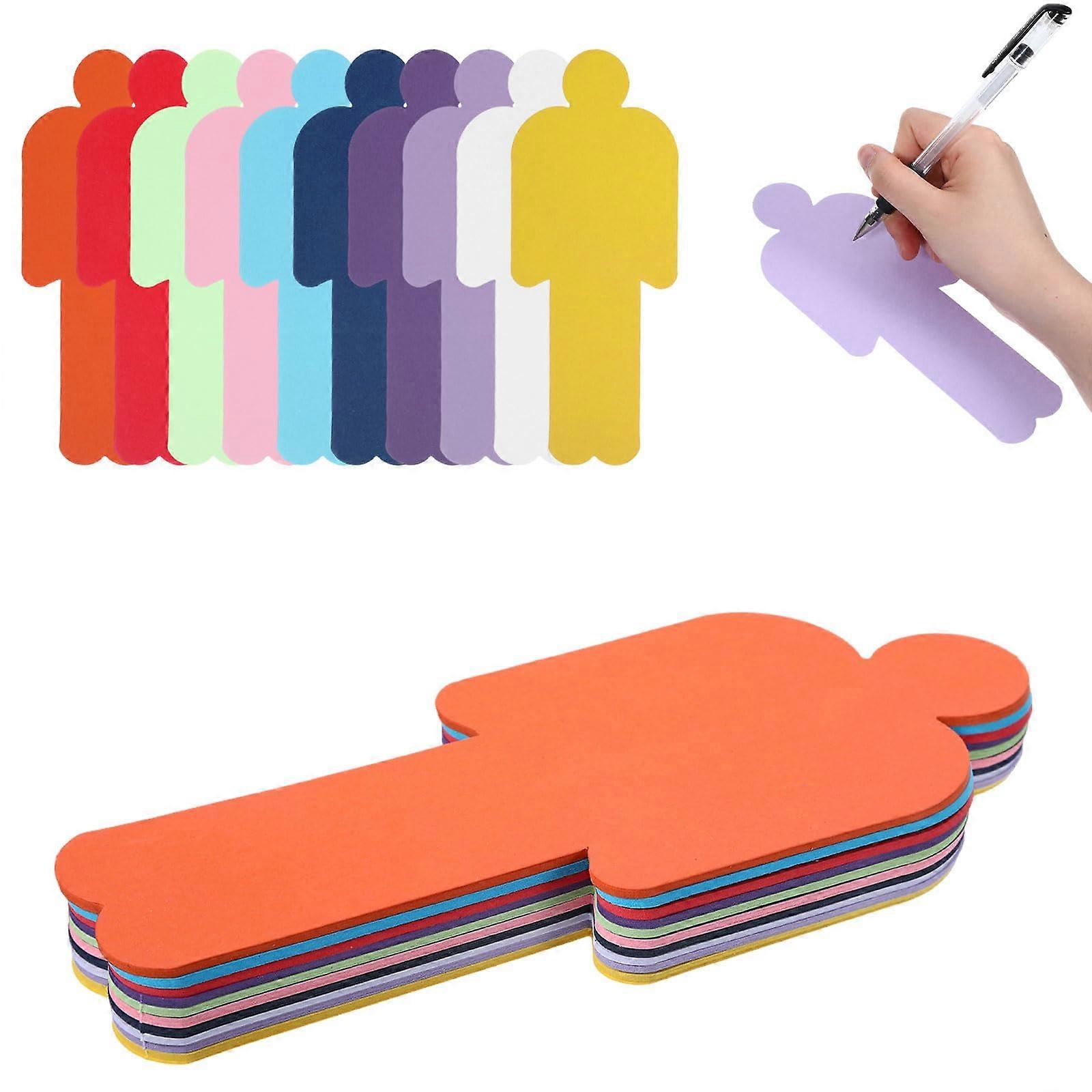 150 Colored Human Silhouette Flashcards with Writable DoubleSided Design for Teachers and Workshops