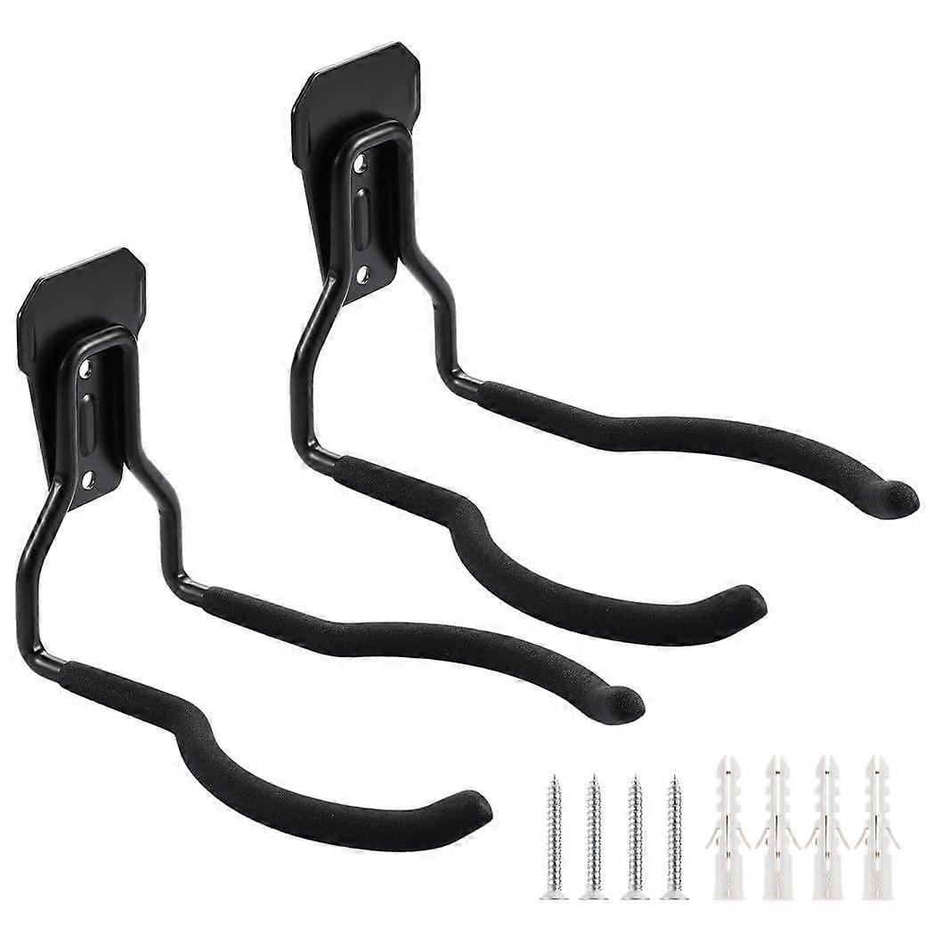 2Pack Heavy Duty Garage Tool Hangers, Wall Mount RustResistant Storage Hooks for Trimmer and Mower