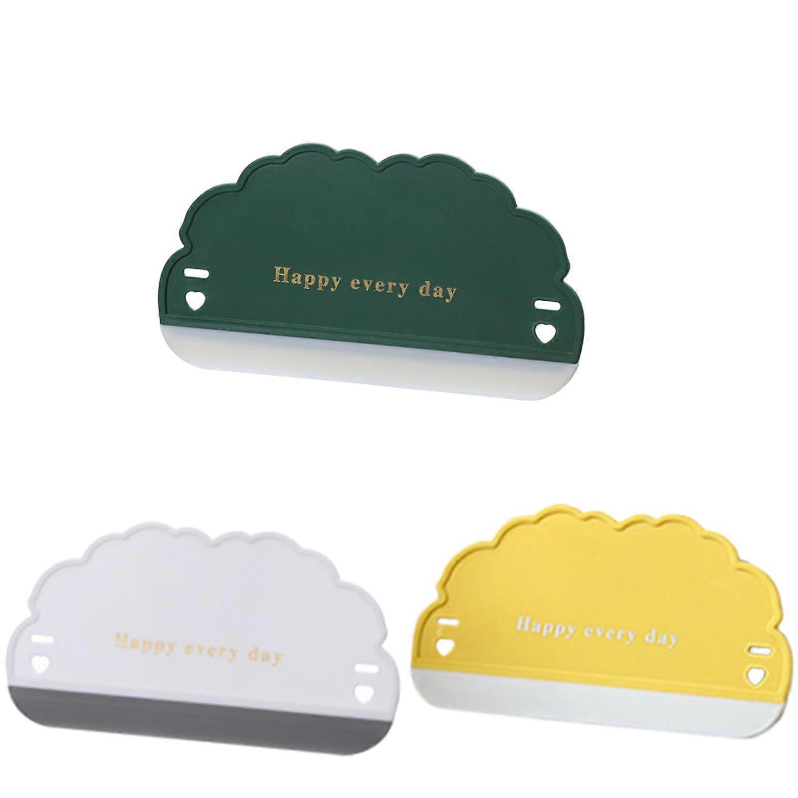 Cloud Shape Rubber Window Squeegee Scrapers for Glass and Tile, 3 Pack
