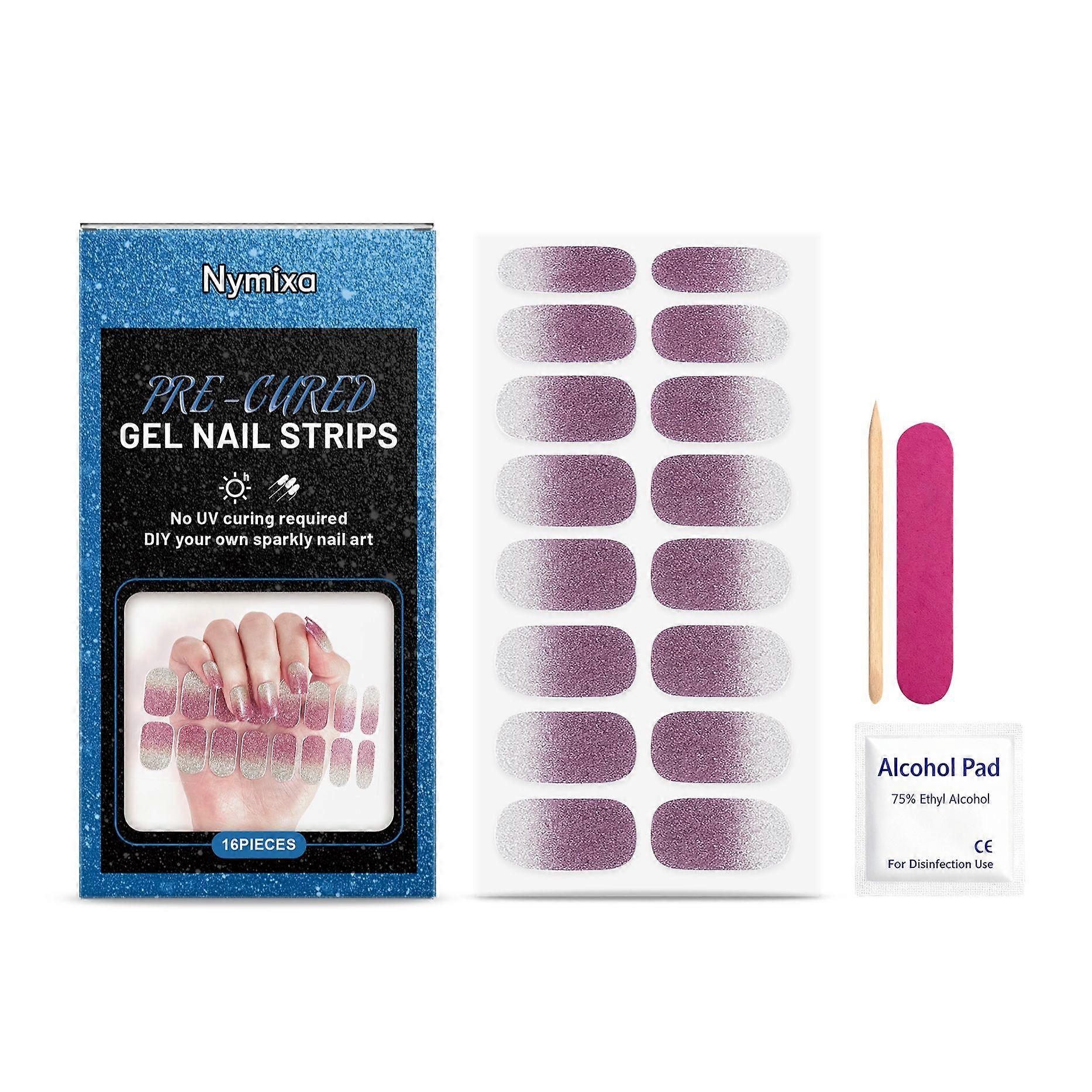 Nymixa Colorful Soft Gel Nail Sticker Set - No Light Needed