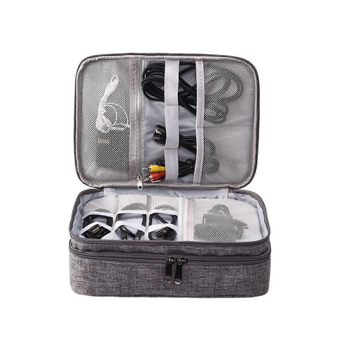 Electronics Organizer Waterproof 3Layer Cable and Gadget Storage Bag with Large Capacity