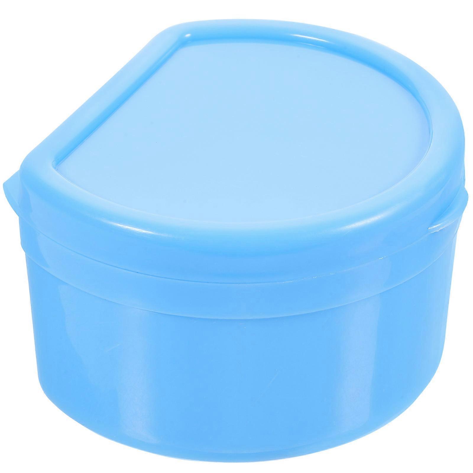 Étui bleu pour prothèses dentaires