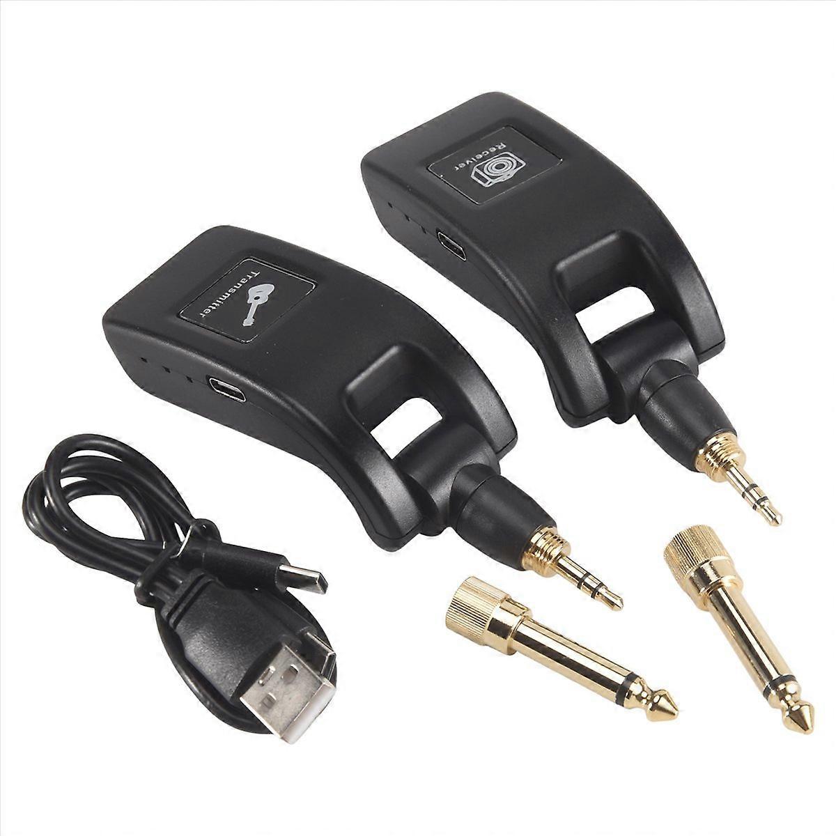 Trådlöst gitarrsystem Audiomitter-mottagare USB-laddningsbart trådlöst system för elgitarr