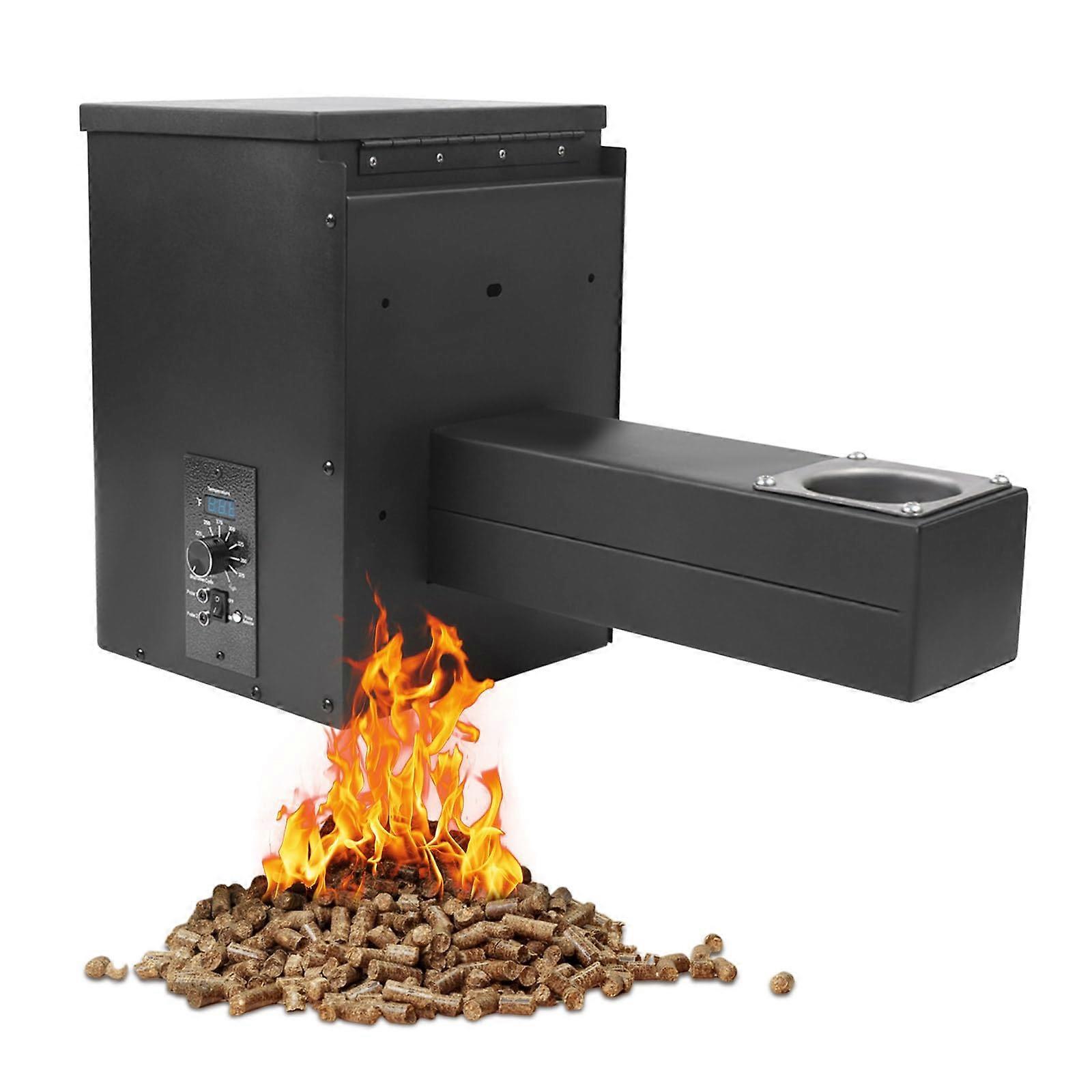Pellet Smoker Hopper Assembly Kit with Digital Controller, Precise Temp Control for BBQ Grill Upgrade