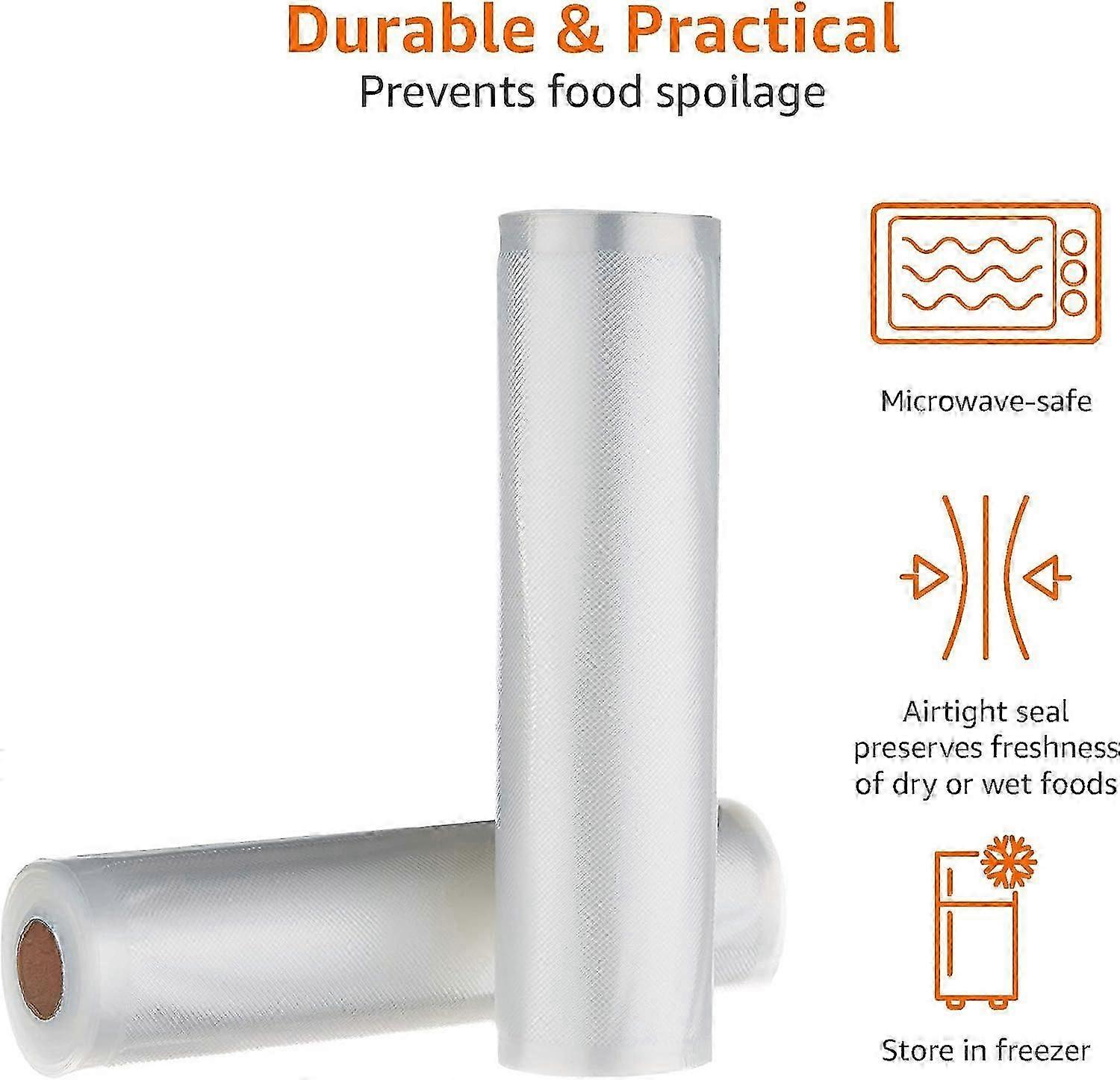Vacuum Sealer Rolls, 22cm x 500cm, 2-Pack