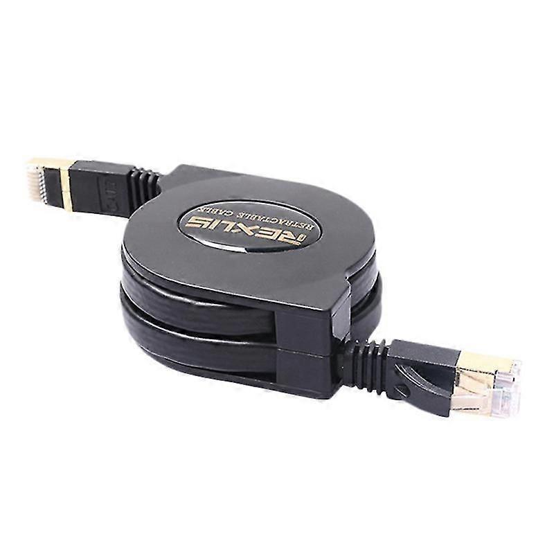 Rexlis 5ft Cat7 Rj45 Lan Cable Adjustable Retractable Ethernet Cable Flat Internet Network Cable Fo