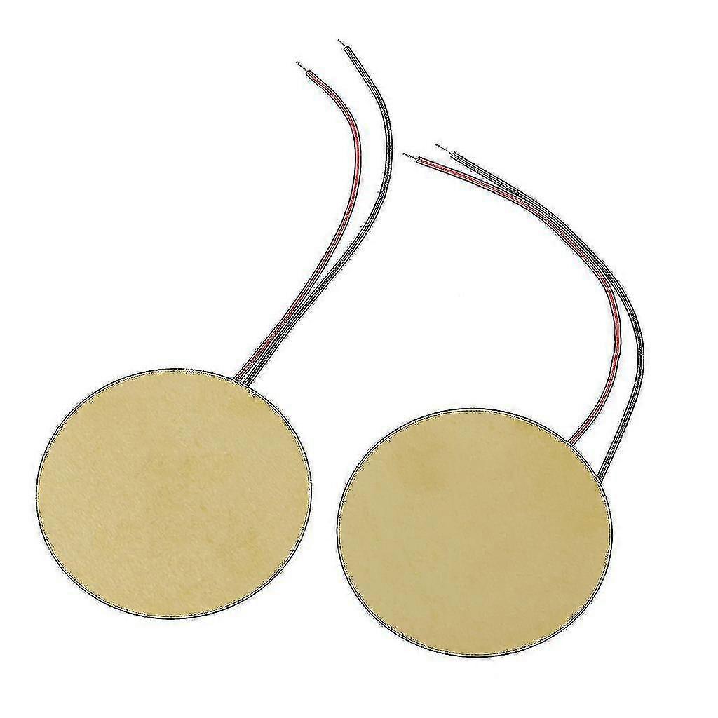 10pcs 35mm Piezo Elements Buzzer Sounder Sensor Trigger Drum Disc+ Wire Copper