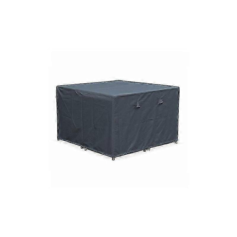 Garden table cover 112x112cm dark grey square polyester protective