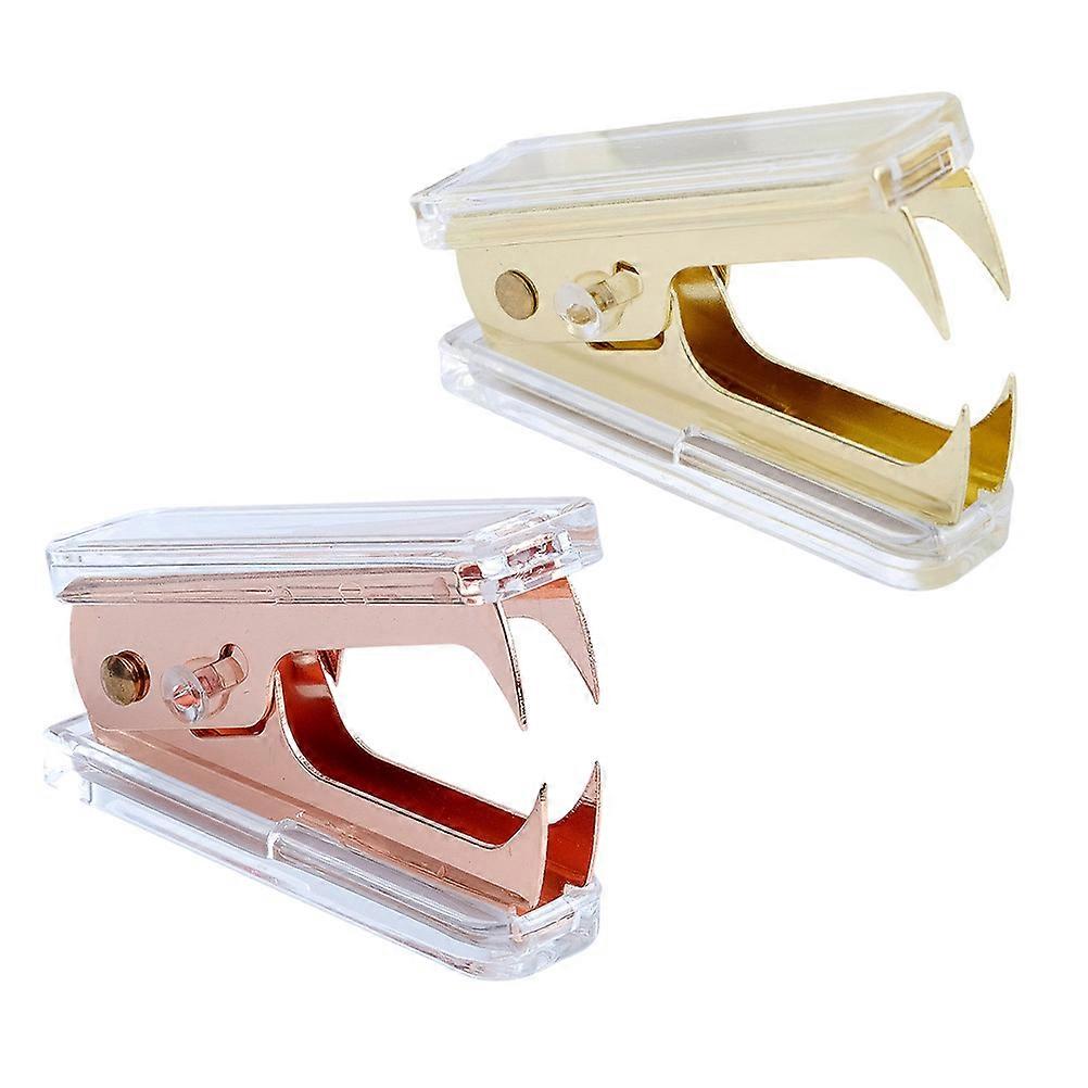 Book Binding Tool Transparent Stapler for Stapling 4Pcs Assorted Color