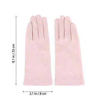 UV Protection Gloves For Women With Touchscreen Compatibility Ideal For Summer Outdoor Activities In Light Pink Color 1 Pair