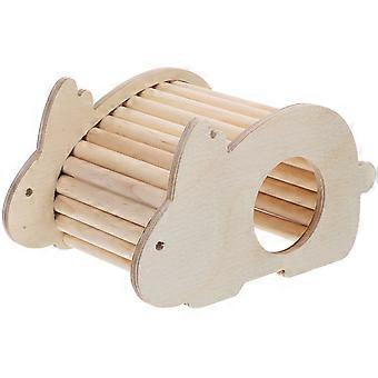 Hamsternest aus Holz, Hamsterversteck zum Schlafen, 5-teiliges Set, beige Häuser