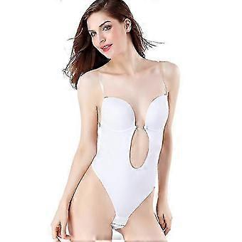 Womens Backless Bodysuit Shapewear U Plunge Naadloze String Diepe V-hals Body Shaper Voor Bruiloft