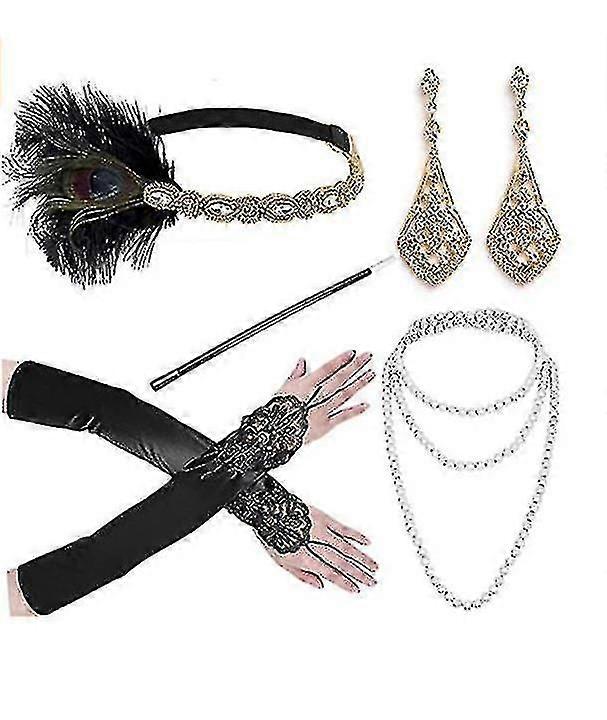 Bandeau 1920s Costume Accessoires Set