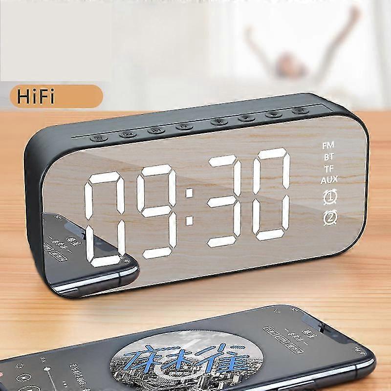 Multifunctional Wireless Bluetooth Compatible Subwoofer Speaker Music Player Alarm Clock
