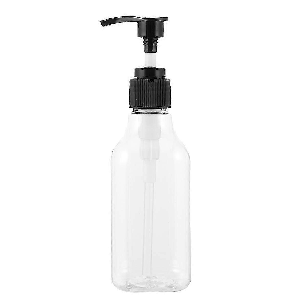 6pcs 200ml Empty Lotion Bottles Plastic Pump Containers Square Shape Assorted Colors